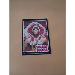 Vintage 1979 Village People Trading Card #28 Disco Era Vintage Music Collectible